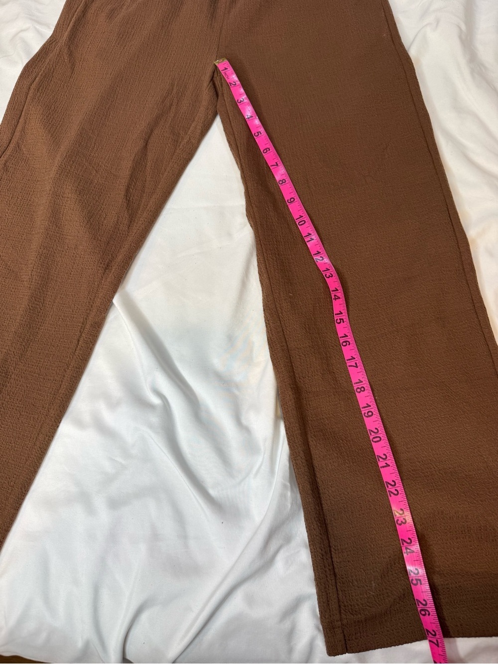 Oak + Fort Brown Ribbed Elastic Waist Straight Leg Pants XS NWT - Picture 8 of 12